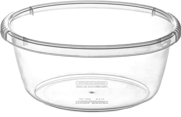 Таз IRAK PLASTIK круглий 10 л Прозорий (6537kmd)